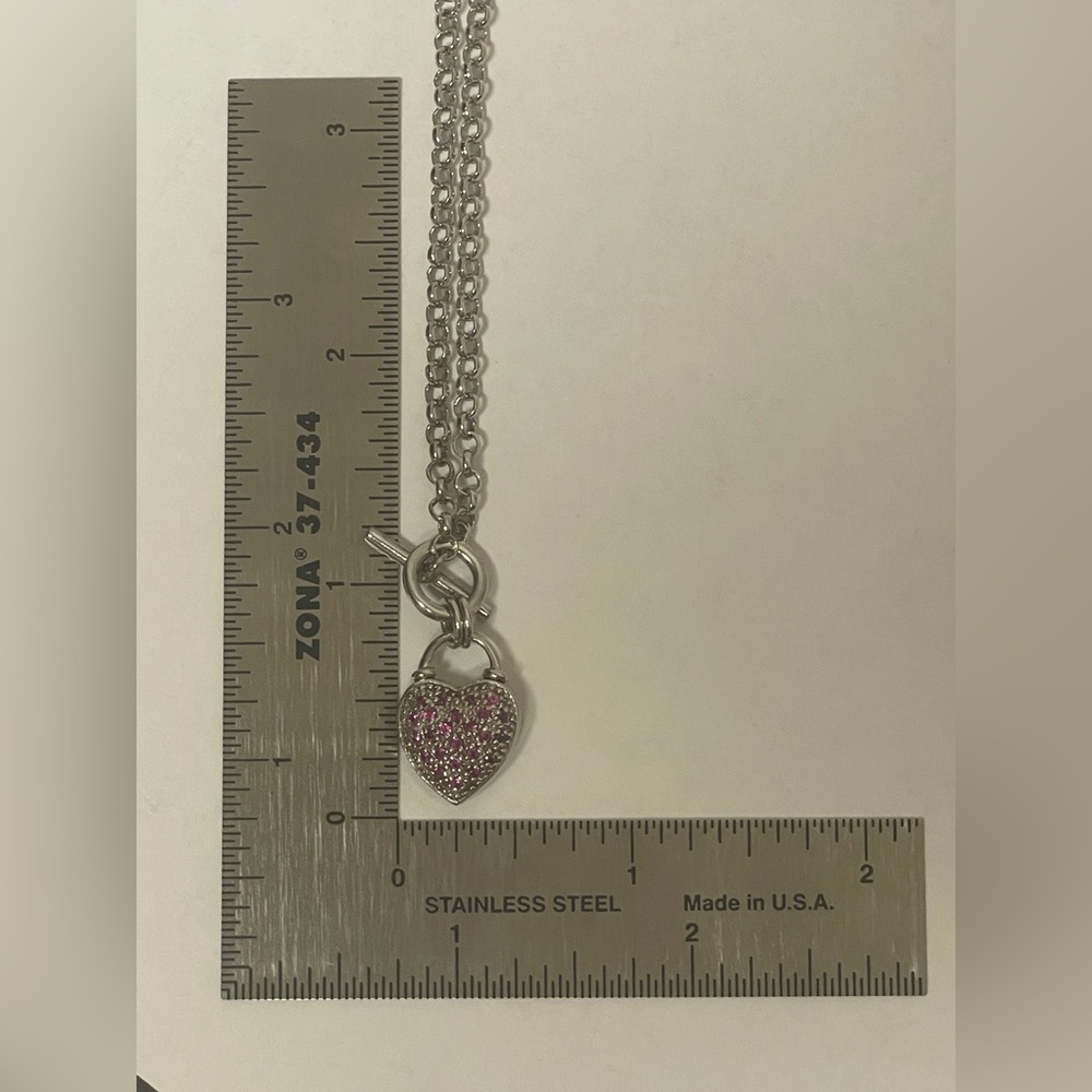 Sterling Silver Pave Necklace - Picture 8 of 8